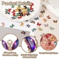 thumbnail image 3 of Uxcell 10Pcs Encanto de Mariposa de Rhinestone Cubic Zirconia Cristal Púrpura/Azul, 3 of 7