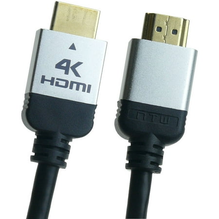 NTW 6' - 12' Ultra HD PURE PLUS 4K High Speed HDMI Cable with Ethernet Offers 4X the Clarity of 1080p Full HD with Rapid 18Gbps Transfer Speeds and 100 Percent Triple Layer