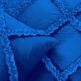 thumbnail image 2 of Luxury Diamond Ruffle Duvet Cover 5 Piece Set with Zipper, 400 Thread Count & 100% Egyptian Cotton, Luxury Design and Quilts Protector with Pillowcases - Royal Blue Solid, Twin Size., 2 of 5