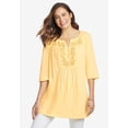 thumbnail image 4 of Woman Within Plus Size Embroidered Crinkle Tunic, 4 of 6
