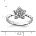 thumbnail image 5 of Sterling Silver Rhodium-Plated Cz Star Ring (Size 7) Made In Thailand qr6966-7, 5 of 5