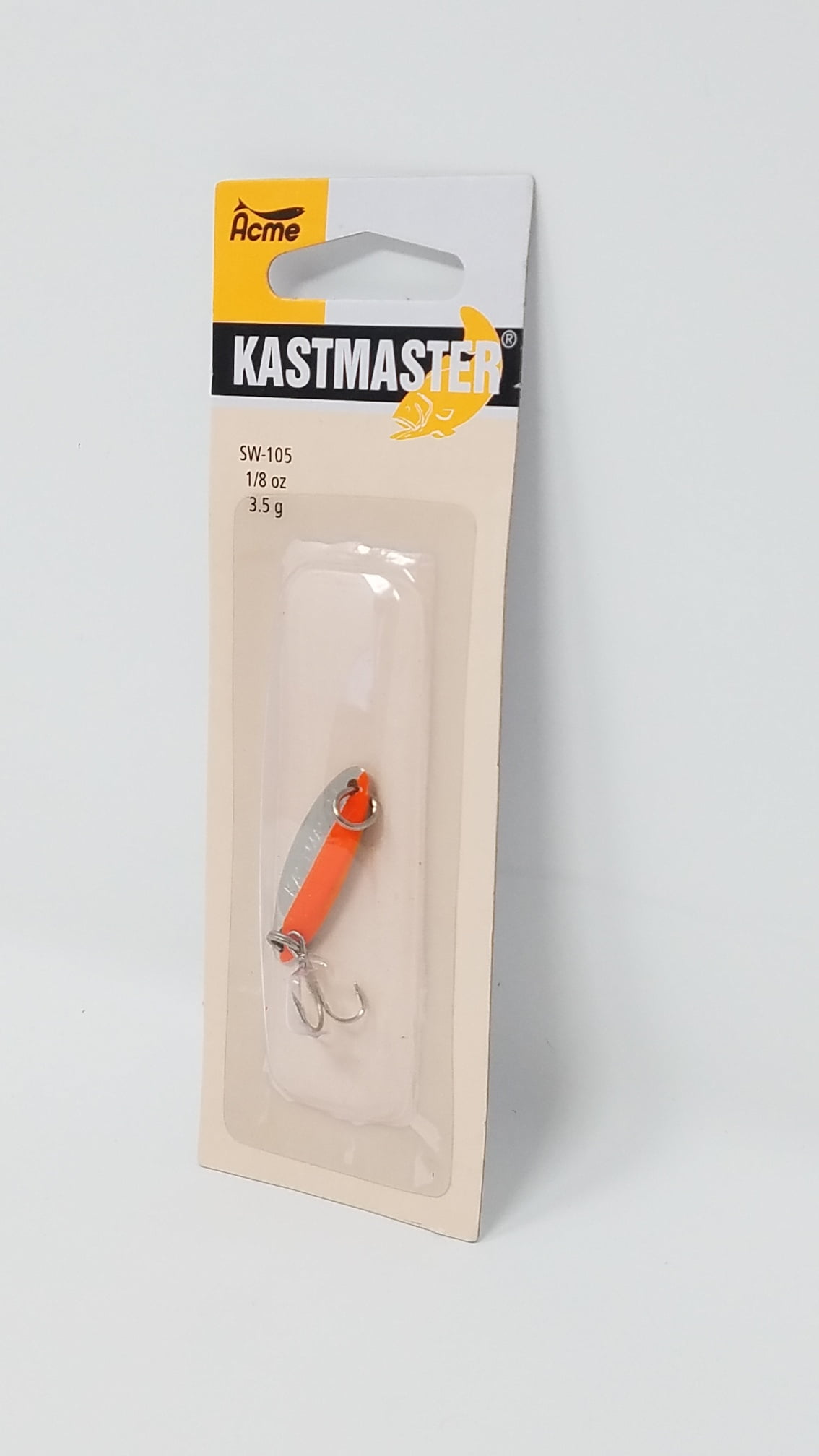 (2 pack) Acme Tackle Kastmaster Fishing Lure Spoon Chrome Flo Orange 1/8 oz.