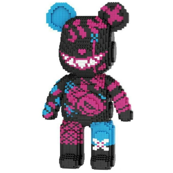 Smiley Bear Building Blocks Set, Gift for Birthdays, Decorative Home Office Table Centerpiece Decor