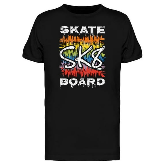 Colorful Sk8 Graffiti T-Shirt Men -Image by Shutterstock, Male Large