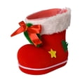 thumbnail image 1 of Christmas Candy Boots With Small Holiday Cnady Bag Christmas Tree Ornament Christmas Stocking Mini Santa Boots For Fireplace Freezer Storage Cheese Bags Container for Flour Snack Cereal Milk Container, 1 of 3