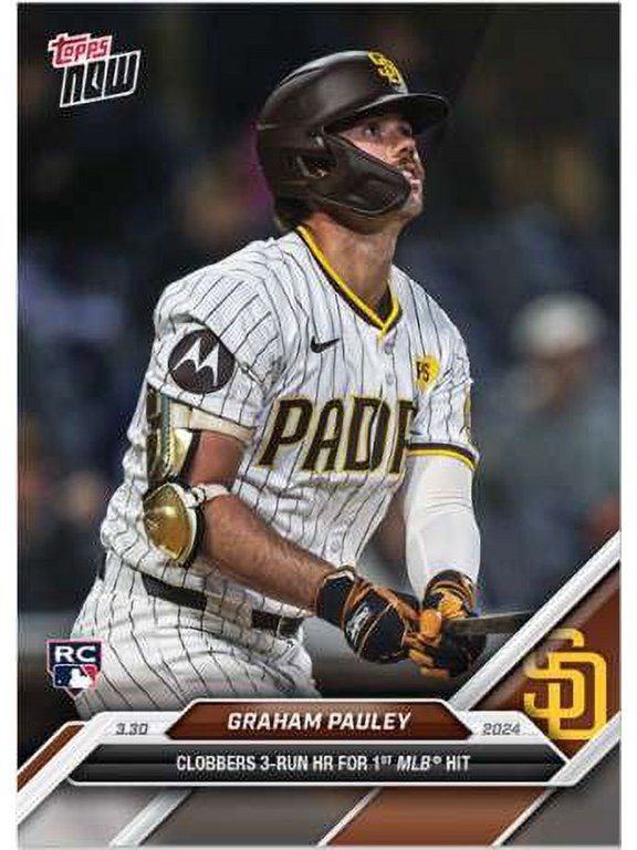 Collectible 2024 Topps Now Baseball Graham Pauley #20 (Rookie, Clobbers 3-Run HR For 1st MLB Hit)