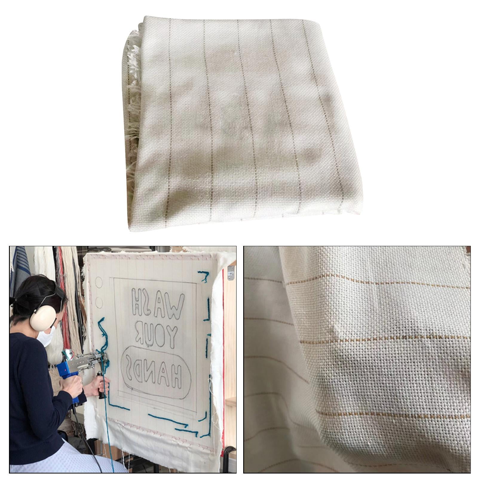 FVDPWYE Primary Tufting Cloth Large Size Backing Fabric for Tufting Tool Punch Pin Woven 2.1m x3.5m