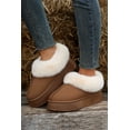 thumbnail image 3 of Women's Chestnut Plush Suede Trim Thick Sole Flat Snow Boots for Ultimate Comfort - [ZhiHiMeRi] | (US 6)37, 3 of 6
