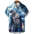 thumbnail image 4 of Camisas de animales para hombres, ropa para hombres con estampado de guerrero orco, camisetas casuales de manga corta para uso diario, camisetas holgadas de gran tamaño, 4 of 5