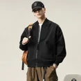 thumbnail image 2 of Chaquetas de béisbol de moda para hombre con cremallera en V, abrigos masculinos elegantes Y2k de alta calidad, ropa barata, ofertas, reseñas coreanas, muchas estéticas de Joker, 2 of 4