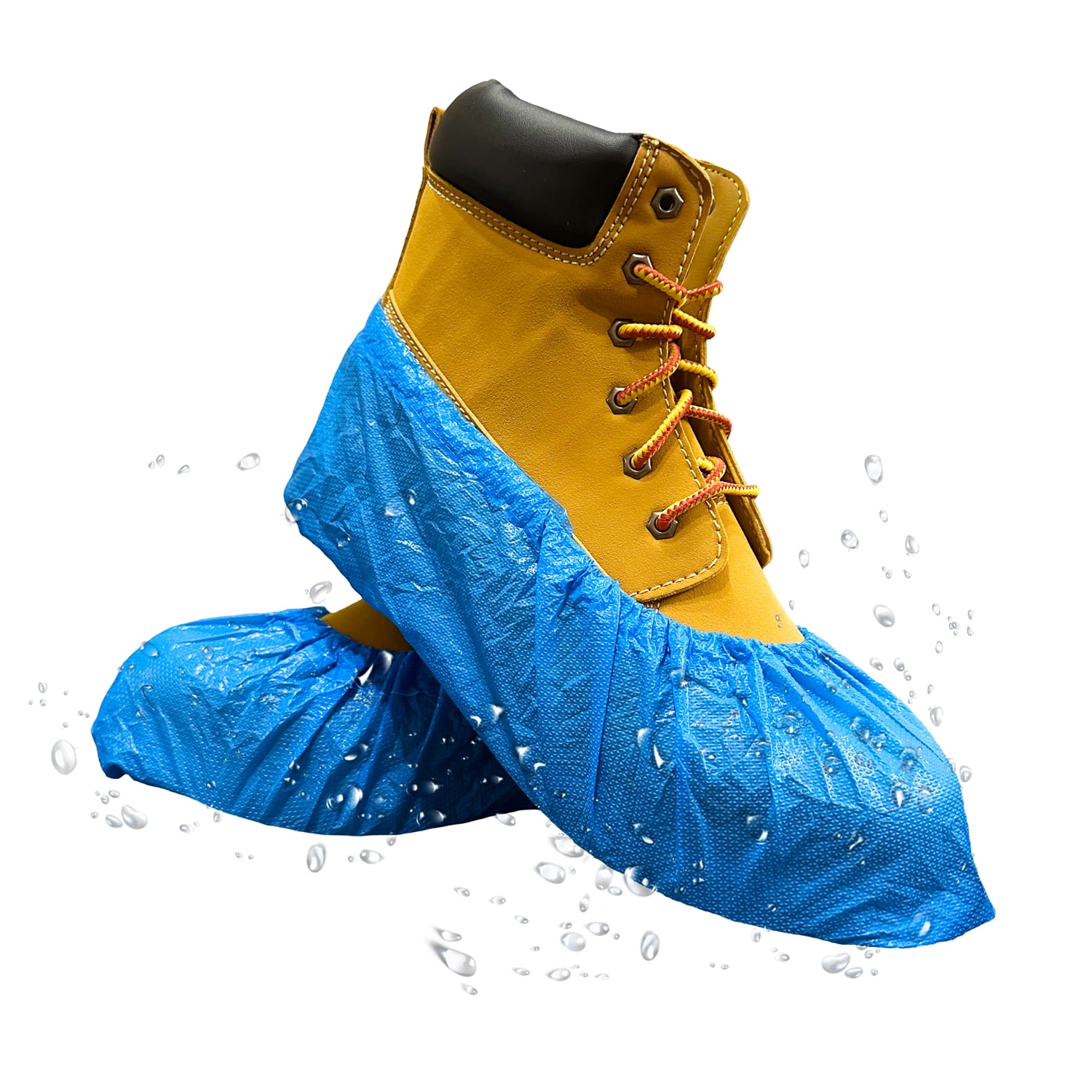 Innovative Haus 100 Pack Blue Extra Large Waterproof Disposable Shoe