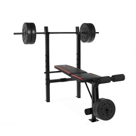 CAP Strength Standard Bench with 100 lb Weight Set