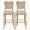 Brown, variant on High Dining Chairs Set of 2, Upholstered Side Chairs with Cane Back & Wooden Legs, Mid Century Modern Designed Chairs Living Room Kitchen Chairs