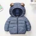 thumbnail image 2 of Abcomgle Kids Puffer Jacket Girls Cute Bear Ears Hooded Baby Girls' Outerwear Jackets & Coats Lightweight Puffer Padded Baby Winter Jacket Winter Warm Infant Puffer Coat, 2 of 7
