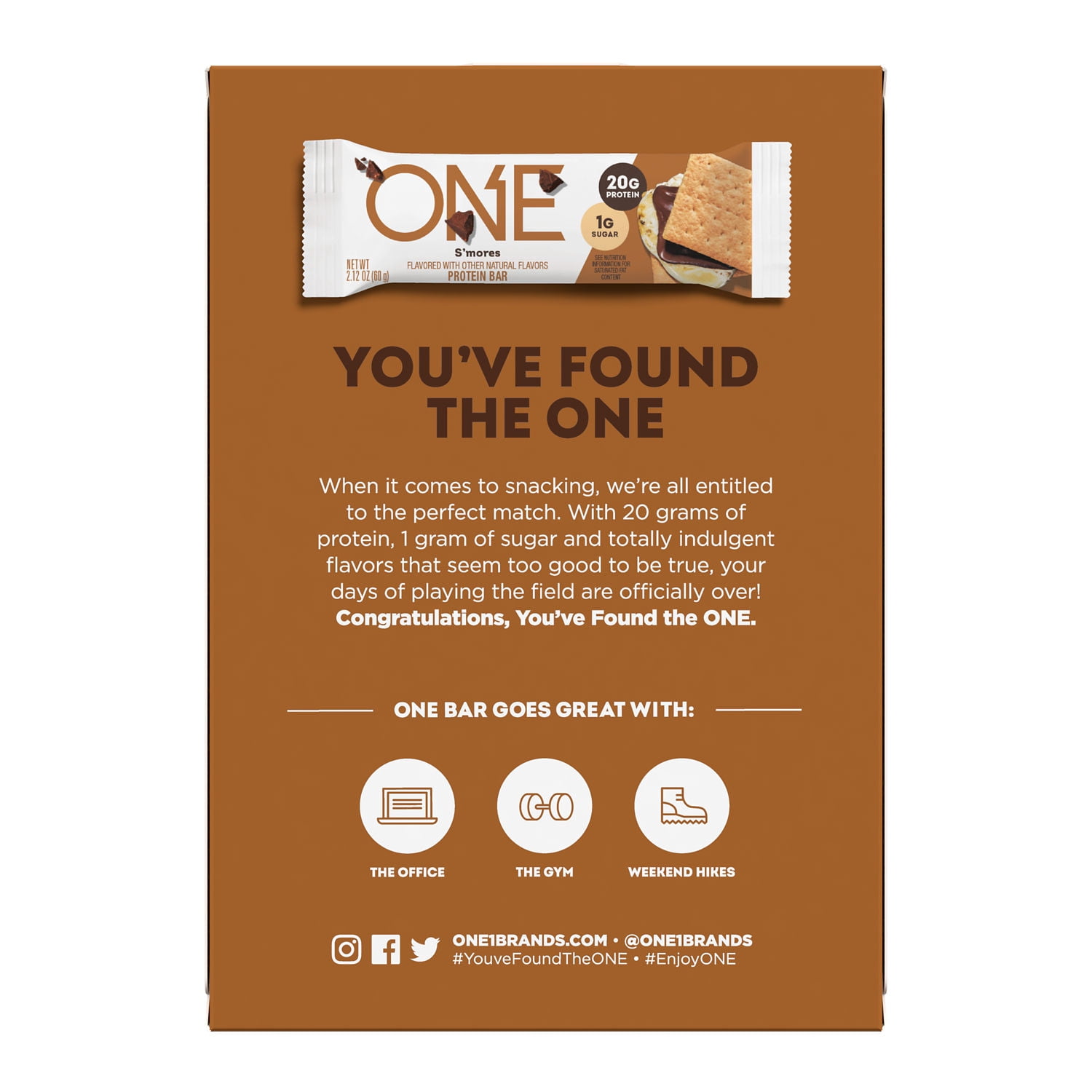 ONE Brands Protein Bar, S'mores, 20g Protein, 1 Bar