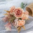 thumbnail image 5 of KIRIFLY Artificial Fake Flowers Plants Silk Flower Arrangements Wedding Bouquets Decorations Plastic Floral Table Centerpieces for Home Kitchen Garden Party Décor (Champagne Pink), 5 of 6
