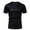 Black, variant on WREESH Men's Metallic Party Shirts Round Neck Solid Color Casual Fashion Pullover Short Sleeve Black