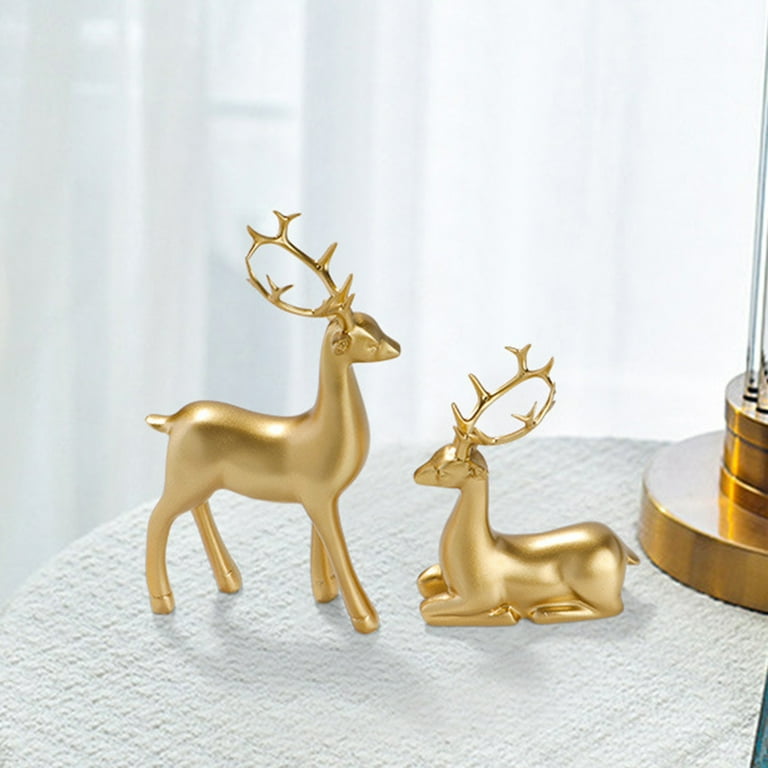 Authentic Gold sculptured reindeers set of 3