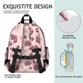 thumbnail image 5 of Pink and Black Leopard Print Cute School Backpack Bag for School with Padded Back and Adjustable Shoulder Straps 15.25"x11.5"x5.25", 5 of 5
