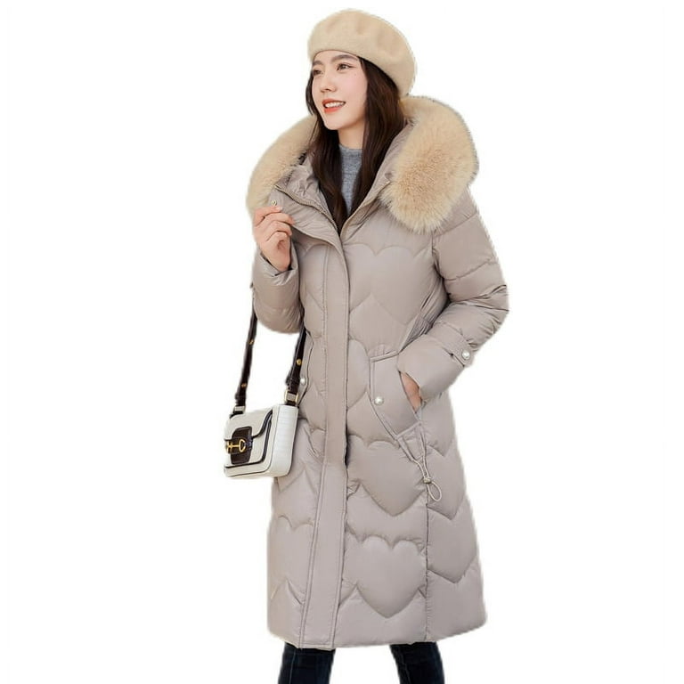 DanceeMangoo Warm Mid-Length Hooded Jackets Women Clothing Winter Jacket  Women Casual Coats for Women Coat Ropa De Invierno Mujer Zm2243