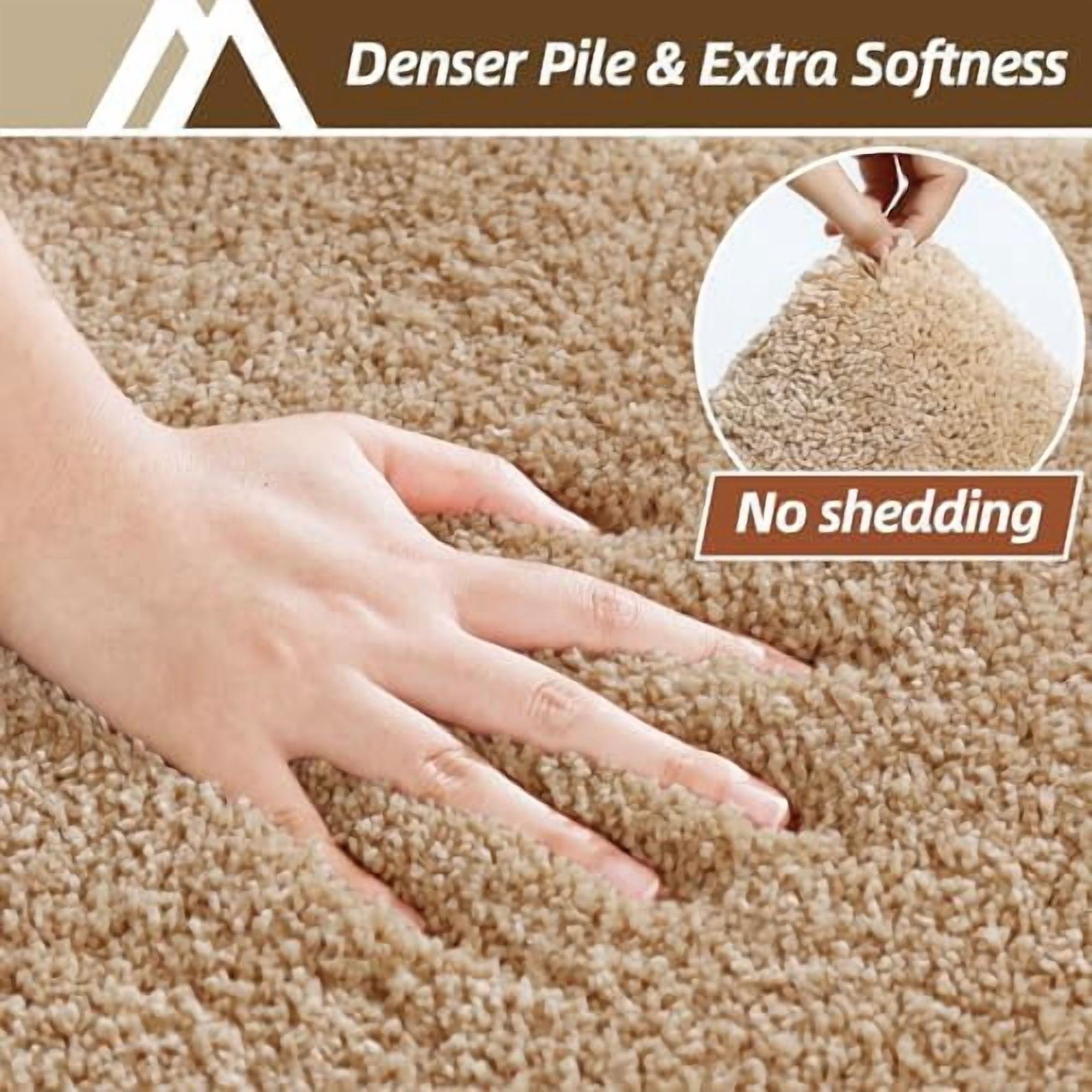 Bath Rugs for Bathroom Extra Thick - Anti-Slip Bath Mats Soft Plush Yarn Shaggy 100% Strong Mirco Polyeste Mat Living Room Bedroom Mat Floor Water Absorbent(Beige,20x32 - Inches)