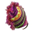 thumbnail image 3 of Top Headwear Peruvian Chullo Hat - Mohawk Mountain - Neon Hot Pink, 3 of 3