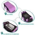 thumbnail image 2 of PetAmi Dog Purse Carrier for Small Dogs, Airline Approved Soft Sided Pet Carrier with Pockets, Ventilated Dog Carrying Bag Puppy Cat, Dog Travel Supplies Accessories Carry Tote Bag, Sherpa Bed, Purple, 2 of 7