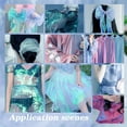 thumbnail image 6 of Organza Fabric 1.6x3.3 Yards Long Bridal Solid Organza Fabric Magic Gradient Organza Polyester Fabric Iridescent Holographic Gauze Fabric for Dress Performance Stage Deep Sky Blue, 6 of 9