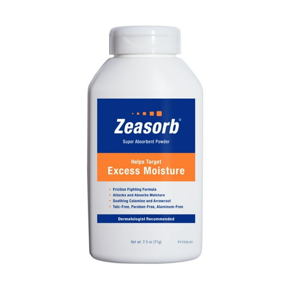 Zeasorb Prevention Foot & Body Powder, Absorb Excess Sweat & Moisture, 2.5 oz