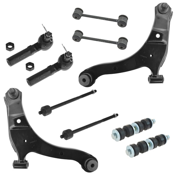 TRQ Control Arm Ball Joint Inner Outer Tie Rod Sway Bar Link Set for PT Cruiser PSA59299 Fits select: 2001-2010 CHRYSLER PT CRUISER