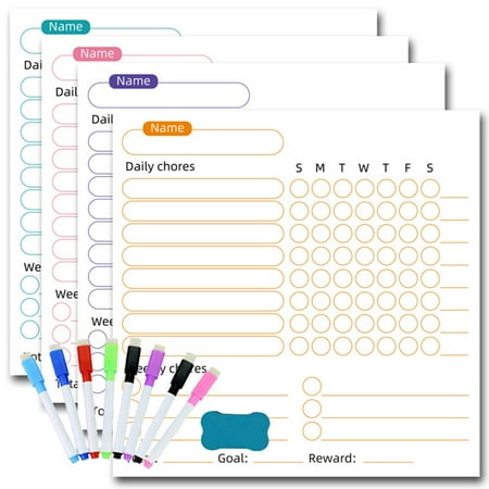 

Lomubue 1 Set Memo Stickers Smooth Writing PE Film Surface Strong Magnet Easy to Clean Up Removable Reminding Wear-resistant Kitchen Notes Magnetic Monthly Weekly Planners for Home