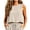 Beige, variant on Women's Casual Sleeveless Crop Top Round Neck Loose Fit Blouse Lightweight Cotton Linen Tank for Summer and Loungewear (Brown,S)