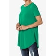 thumbnail image 3 of TheMogan Women's PLUS Basic Crew Neck Round Hem Short Sleeve Draped Jersey Tee, 3 of 6