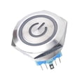 thumbnail image 1 of Interruptor de botón pulsador momentáneo de 30 mm Interruptor de interupteur de metal , Auto- Restablecimiento automático shamjiam Interruptor de botón plano, 1 of 7