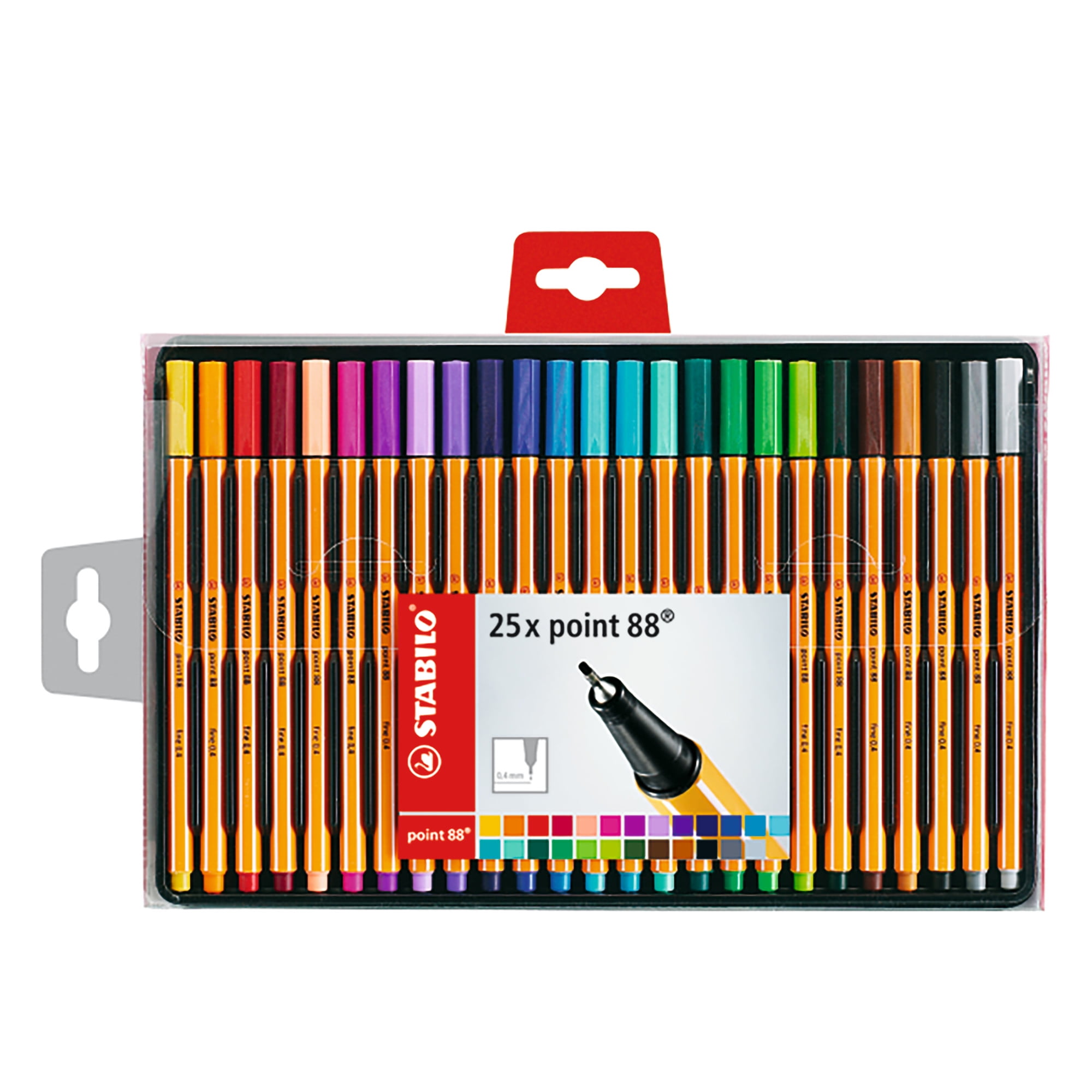 spons Beschikbaar Resoneer STABILO Point 88 Pen Wallet Set, 25-Colors - Walmart.com