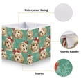 thumbnail image 3 of Cabinet Storage Basket 15.75x10.63x6.96 Inches Storage Box Foldable, Storable and Easy to Assemble ，Open Home Storage Bins ，Closet Storage Bins Warm Christmas Dog, 3 of 8