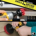 thumbnail image 2 of Outdoor Cleaning Drill Brush – Red Scrubbing Brushes for Concrete, Patios & Headstones, 2 of 8