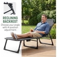 thumbnail image 6 of 4-Position Reclining Folding Camping Cot with Mattress and Pillow, Portable Lounge Chair Bed for Sleeping, Travel, Garden, Pool, or Office, 6 of 9