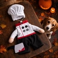 thumbnail image 7 of Dog Chef Halloween Costume - Halloween Scary Dog Costume with Knife and Hat, Pet Cosplay Outfit with Arms, Trimmable Hook & Loop Fastener for Fitting Small Medium Large Dogs, 7 of 7