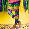 thumbnail image 3 of Xuyuer Women's Carnival 80s Leggings Artistic Splash Printed Buttery Soft Pants High Waisted Seamless Workout Leggings yoga, 3 of 5