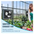 thumbnail image 3 of Shutter Exhaust Fan 10/1214/16'' EC/AC-motor 940 CFM 10-Speed Adjustable Wall Mount Attic Fan Powder-coated Steel ,High-Efficiency, 3 of 7