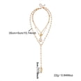 thumbnail image 2 of NICKSUN Boho Beach Vacation Lariat Y-Necklace, Vintage Gold Layered Long Pendant Necklaces with Starfish, Seashell, Faux Pearl & Marine Charms, Elegant All-Match Coastal Drop Statement Jewelry, 2 of 8