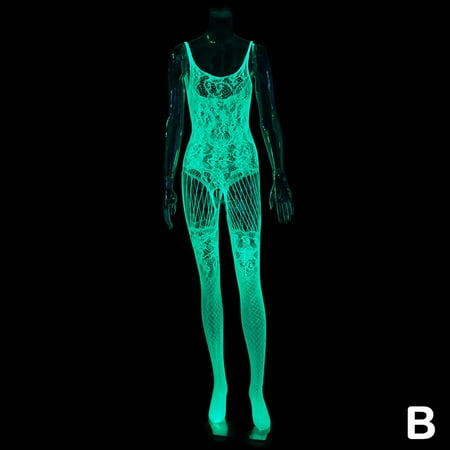 

Glow in the Dark Fishnet Stockings Sexy Fishnet Tights Thigh W Stocking N X5A4