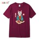 thumbnail image 1 of XIN YI-Camiseta de anime de alta calidad para hombre, camisa informal holgada de manga corta con cuello redondo, 100% algodón qym unisex, 1 of 2