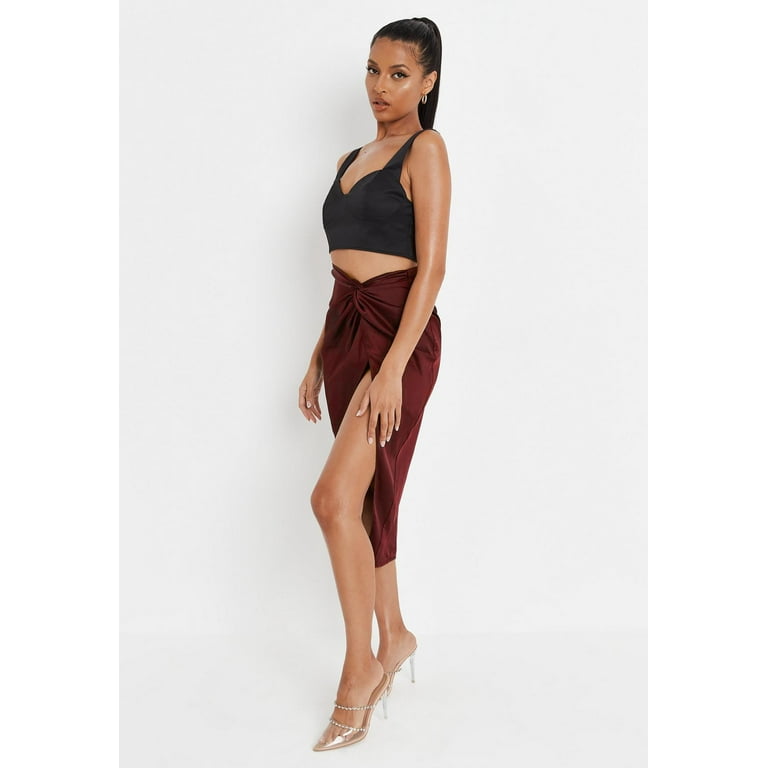 Asymmetrical wrap skirt cheap