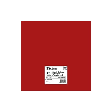 UPC: 0740512580538 | Paper Accents Cardstock 12 x 12  Stash Builder 65lb Crimson 25pc