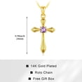 thumbnail image 6 of Taioiat Cross Necklaces for Women 14K Gold Plated June Birthstone Necklace Christian Pendant Religion Jewelry Gifts Wife Mother Girlfriend, 6 of 7