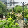 thumbnail image 2 of Outdoor Garden Arch Metal Garden Arch L80.3'' x W20.47'' x H81.1'' Climbing Plants Support Rose Arch Outdoor Black,Garden Trellis, 2 of 10