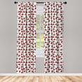 thumbnail image 5 of Ambesonne Fruits Window Curtains, Vibrant Cherries Summer, Each 28" W x 63" L, Hunter Green Coconut, 5 of 5