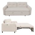 thumbnail image 2 of Aukfa 66.2" Pull Out Sofa Bed, Convertible Loveseat Sleeper Sofa Couch, Beige, 2 of 8